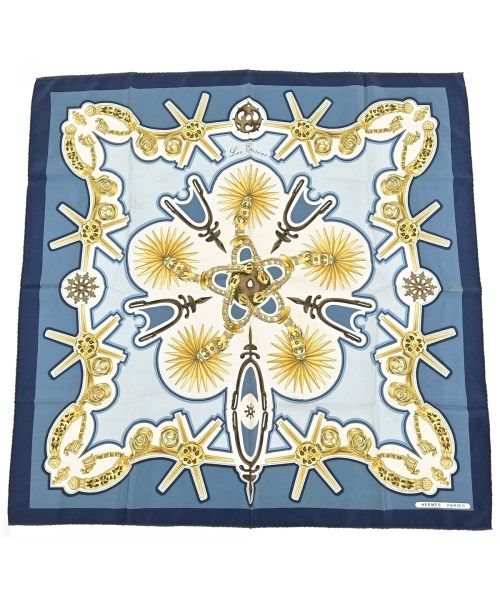 Hermes Bandana Scarf Blue