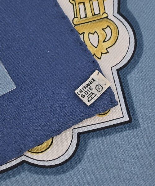 Hermes Bandana Scarf Blue — view 8
