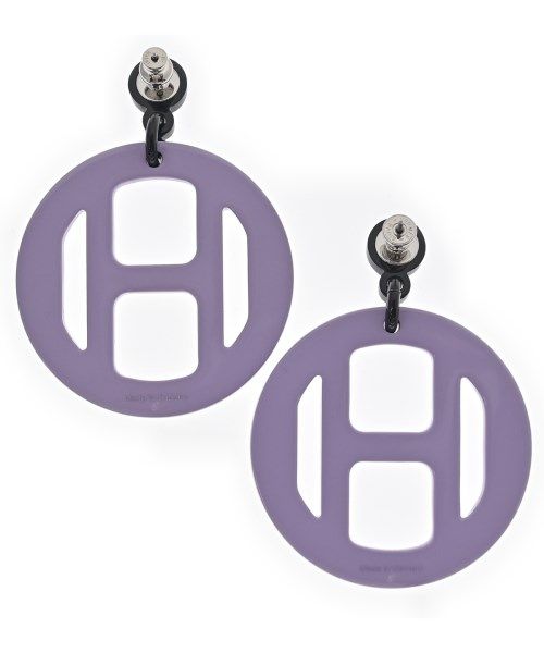 Hermes Earrings Purple — view 2
