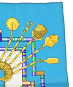 Hermes Bandana Scarf Blue — view 6