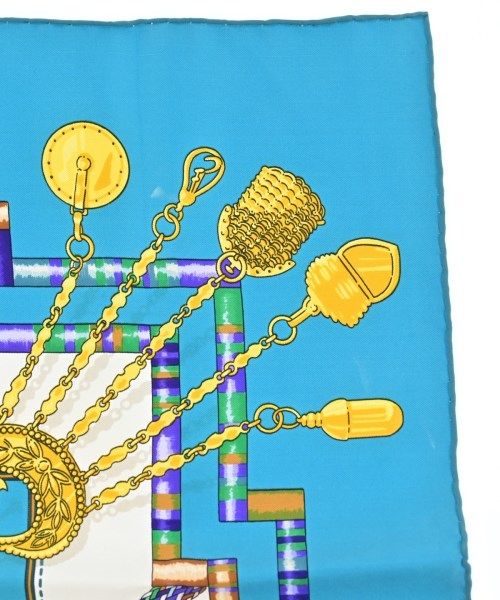 Hermes Bandana Scarf Blue — view 6