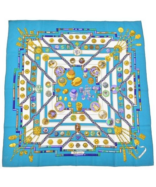 Hermes Bandana Scarf Blue