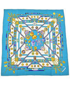 Hermes Bandana Scarf Blue