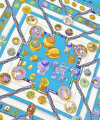 Hermes Bandana Scarf Blue — view 2
