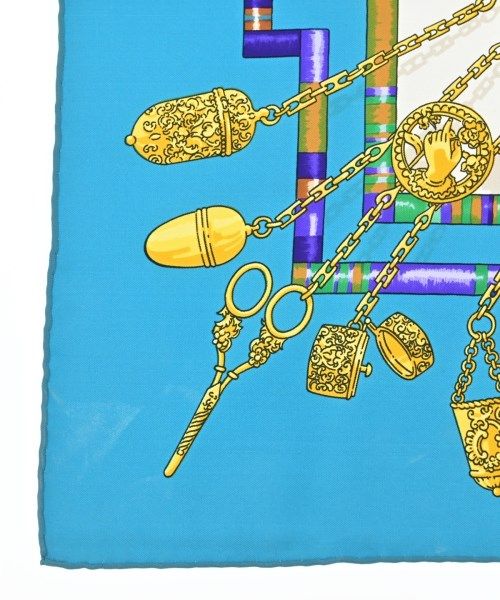 Hermes Bandana Scarf Blue — view 7