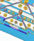 Hermes Bandana Scarf Blue — view 3