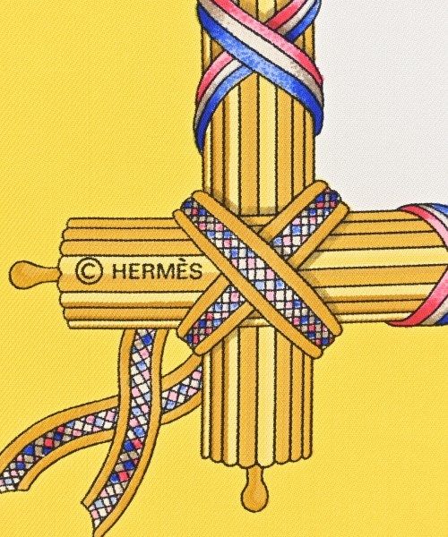 Hermes Bandana Scarf Yellow — view 3