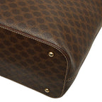 Celine Macadam Logo Handbag Brown Gold Leather — view 6