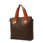 Celine Macadam Logo Handbag Brown Gold Leather — view 2