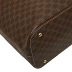 Celine Macadam Logo Handbag Brown Gold Leather — view 5