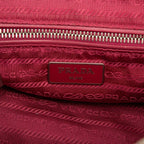 Prada Chain Shoulder Bag Red Nylon — view 5