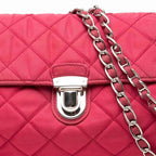 Prada Chain Shoulder Bag Red Nylon — view 6