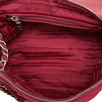 Prada Chain Shoulder Bag Red Nylon — view 4