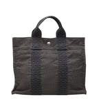 Hermes Her Line Tote PM Gray Canvas