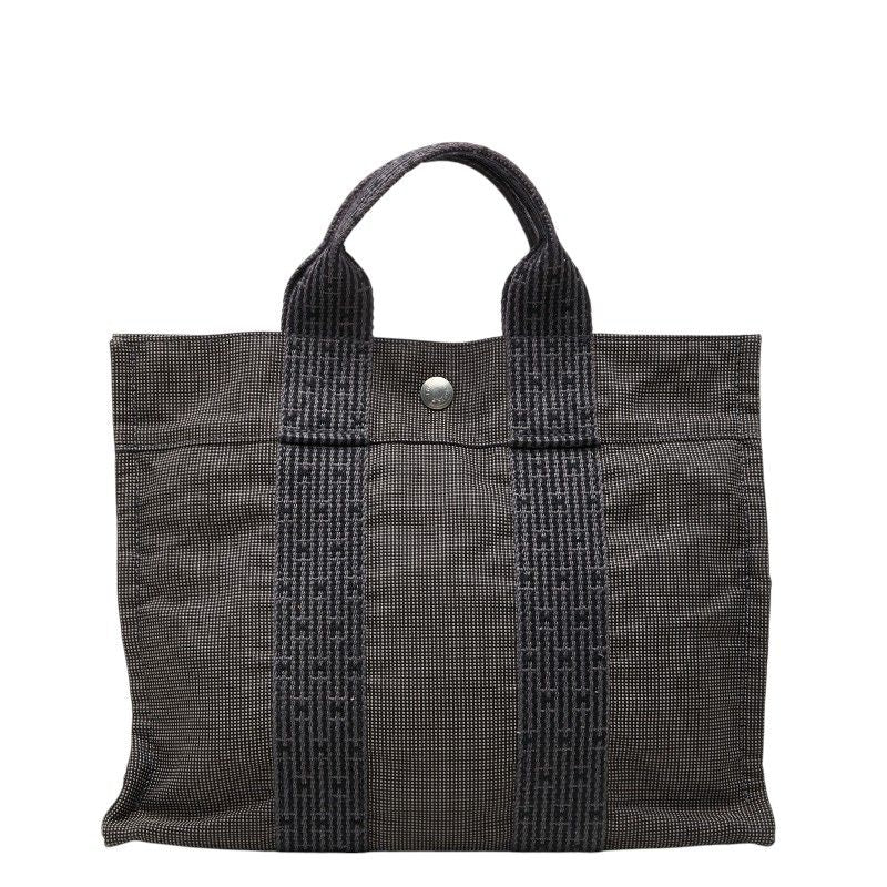 Hermes Her Line Tote PM Gray Canvas