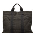 Hermes Her Line MM Tote Gray Canvas