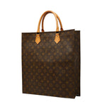 Louis Vuitton Monogram Sac Plat Tote Brown Leather — view 2