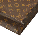 Louis Vuitton Monogram Sac Plat Tote Brown Leather — view 4