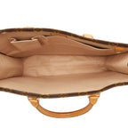 Louis Vuitton Monogram Sac Plat Tote Brown Leather — view 9