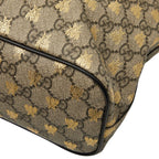 Gucci GG Supreme Beige 2-Way Shoulder Bag Black Leather — view 6