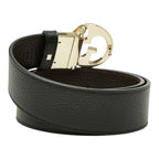 Gucci Interlocking Reversible Belt 75 30 Black Leather Metal — view 3