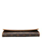 Louis Vuitton Monogram Pochette Twin GM Crossbody Shoulder Bag Brown Leather — view 3