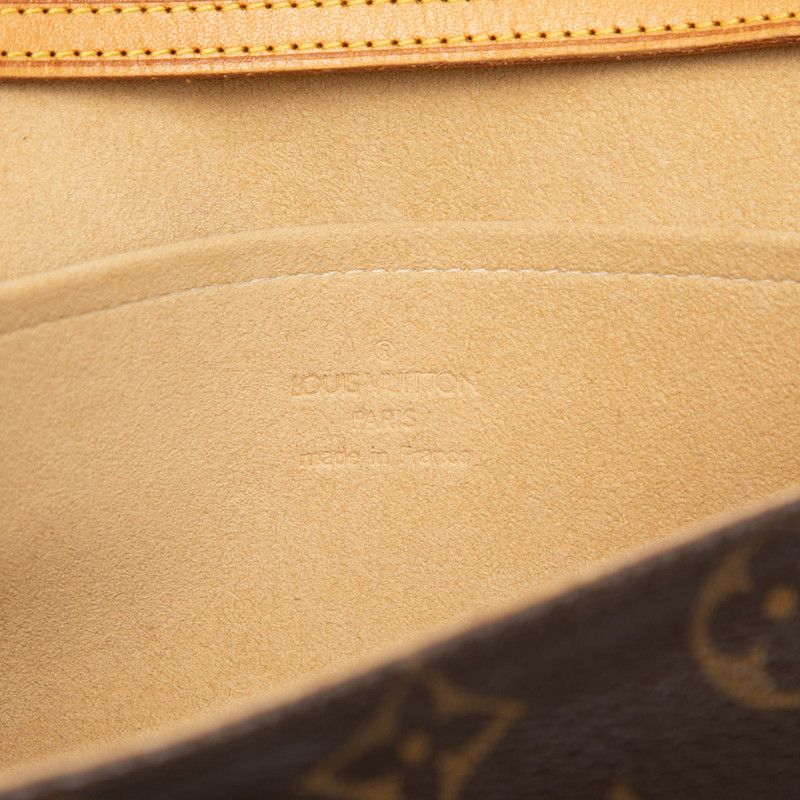 Louis Vuitton Monogram Pochette Twin GM Crossbody Shoulder Bag Brown Leather — view 7