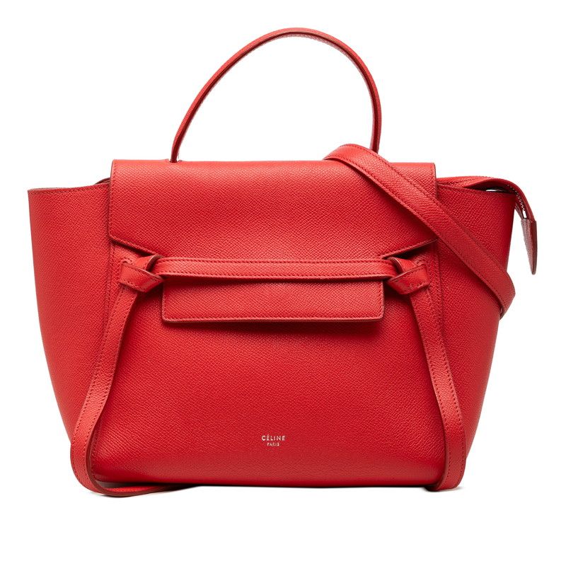 Celine Belt Bag Micro 2-Way Red Leather