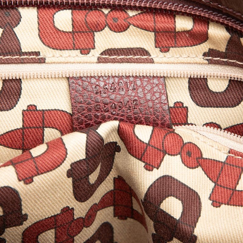 Gucci Guccissima Crossbody Shoulder Bag Dark Brown Leather — view 5