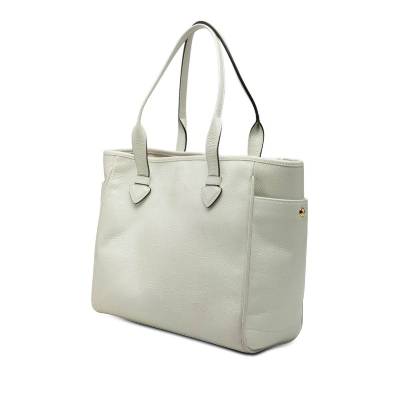 Loewe Heritage Tote Shoulder Bag White Leather — view 2