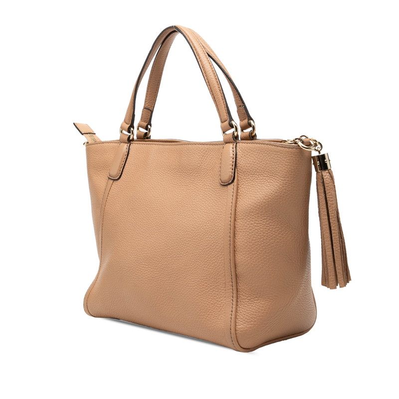 Gucci Soho Tassel 2-Way Shoulder Bag Beige Leather — view 2