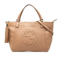 Gucci Soho Tassel 2-Way Shoulder Bag Beige Leather