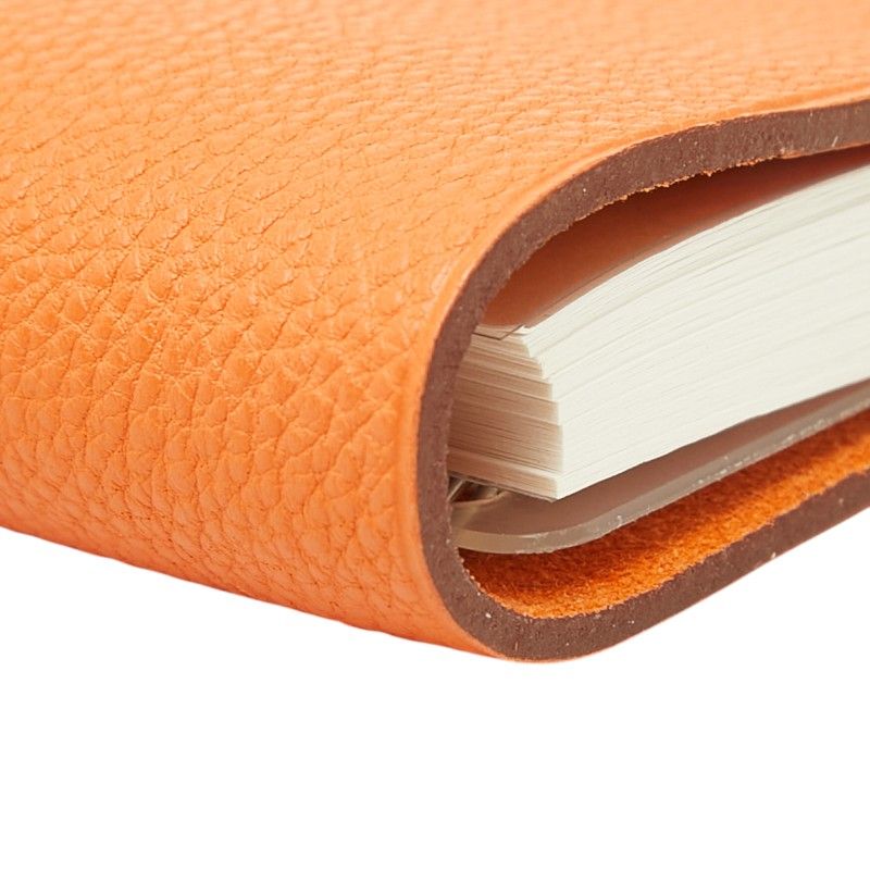 Hermes Ulysse Mini Notebook Cover System with Refill Orange Togo Agenda — view 4