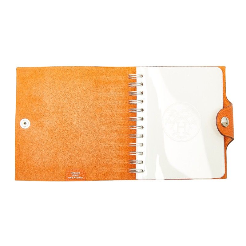 Hermes Ulysse Mini Notebook Cover System with Refill Orange Togo Agenda — view 8