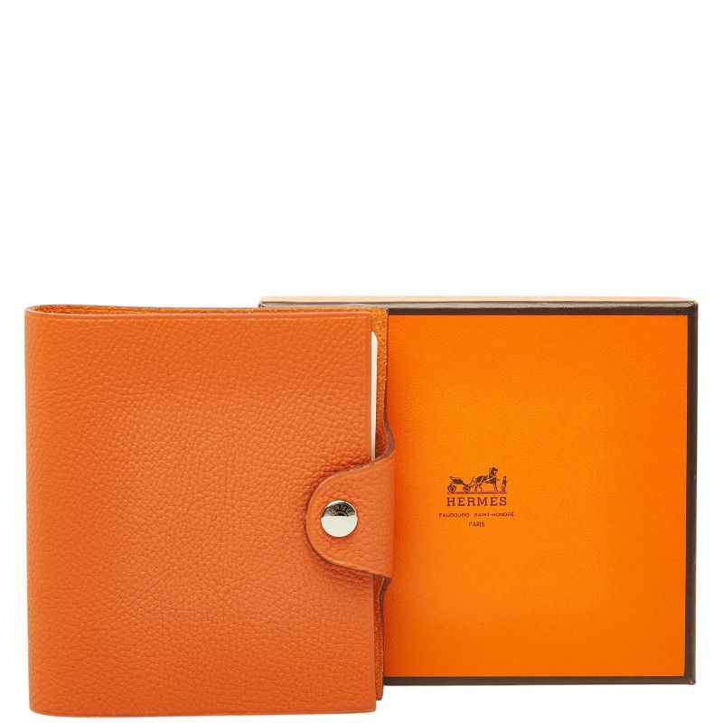 Hermes Ulysse Mini Notebook Cover System with Refill Orange Togo Agenda — view 9