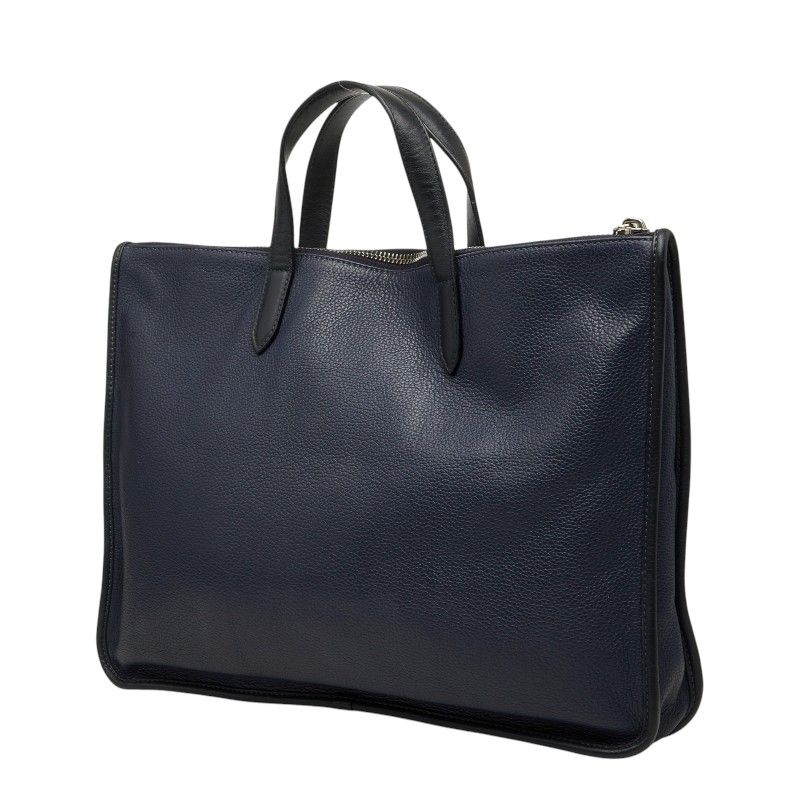 Loewe Anagram Toledo Briefcase Handbag Business Navy Leather — view 2