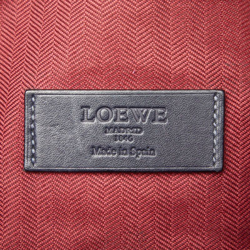 Loewe Anagram Toledo Briefcase Handbag Business Navy Leather — view 9