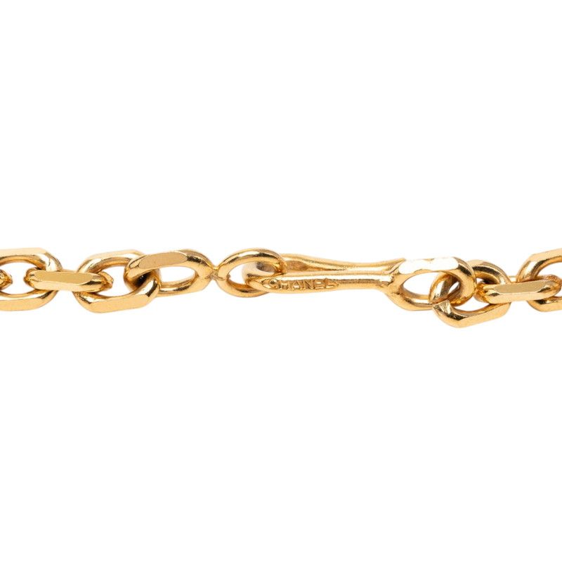 Chanel CC Logo Chain Medal Pendant Gold Plated — view 4