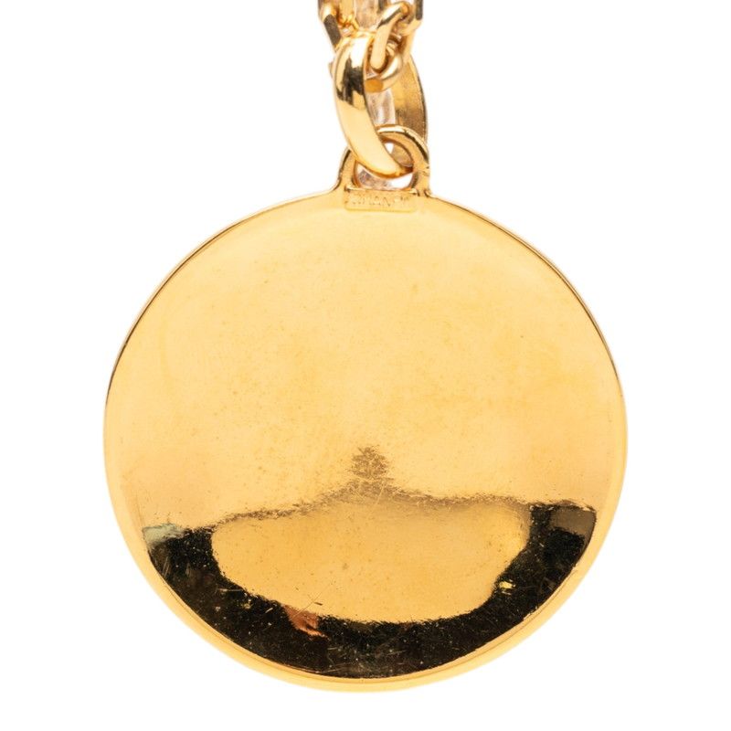 Chanel CC Logo Chain Medal Pendant Gold Plated — view 2