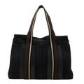 Hermes Troca Horizontal MM Tote Black Canvas Leather
