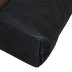 Hermes Troca Horizontal MM Tote Black Canvas Leather — view 6