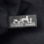 Hermes Troca Horizontal MM Tote Black Canvas Leather — view 9