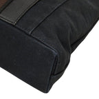 Hermes Troca Horizontal MM Tote Black Canvas Leather — view 4