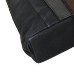 Hermes Troca Horizontal MM Tote Black Canvas Leather — view 5