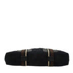 Hermes Troca Horizontal MM Tote Black Canvas Leather — view 3