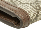 Gucci GG Supreme Ophidia Hook Bifold Wallet Beige Brown Leather — view 5