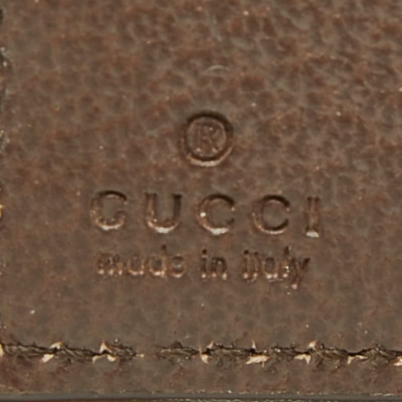 Gucci GG Supreme Ophidia Hook Bifold Wallet Beige Brown Leather — view 8