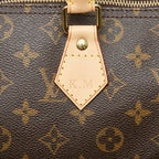 Louis Vuitton Monogram Speedy 30 Vintage Mini Boston Bag Brown Leather — view 4