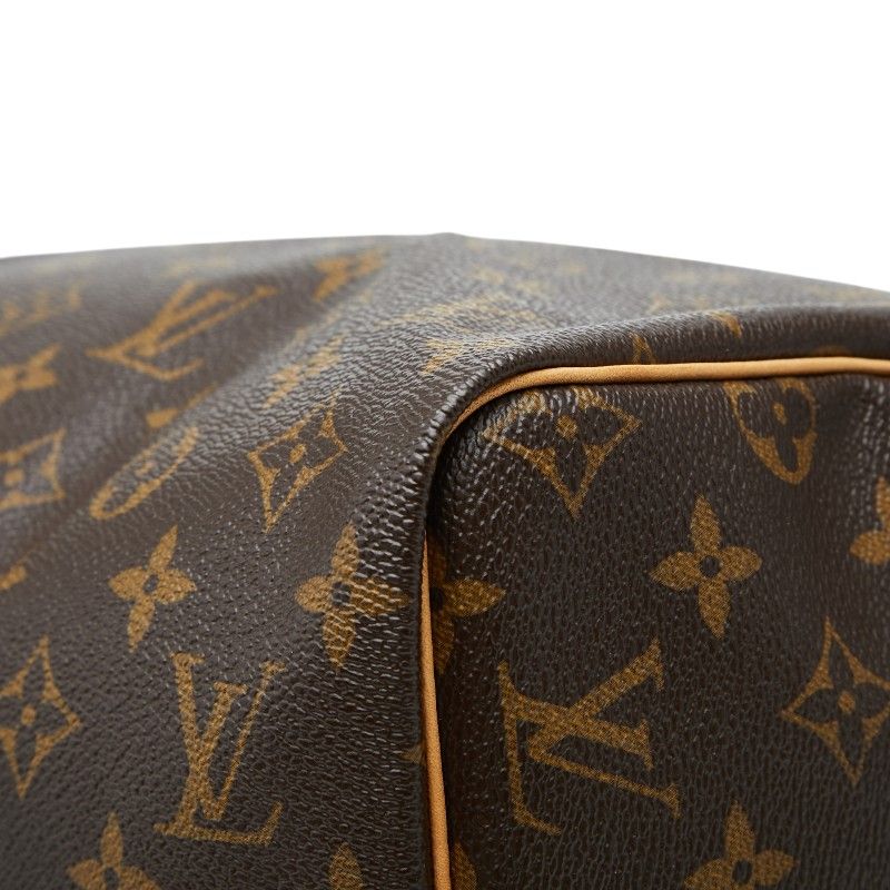 Louis Vuitton Monogram Speedy 30 Vintage Mini Boston Bag Brown Leather — view 5