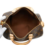 Louis Vuitton Monogram Speedy 30 Vintage Mini Boston Bag Brown Leather — view 9